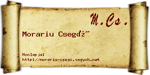Morariu Csegő névjegykártya